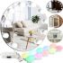LED Color RGB LED Backlight for Vanity Mirror Lights 10 Lamps Set of Mirror Bulbs with Remote Control and Color Adjustment