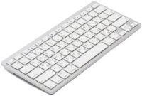Беспроводная ультратонкая Bluetooth клавиатура Wireless Keyboard X5 Silver для ПК компьютера и планшета с блютуз на батарейках X-5 Серебряная