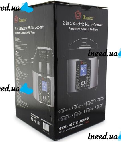 Multi-cooker pressure cooker Domotec MS-7728 29 in 1 by 5.6L electric deep fryer 1500W multi-cooker with heating, touch screen and timer MS7728