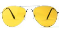 Водительские очки ночного видения для вождения ночью Night View NV Glasses, желтые поляризационные антибликовые авиаторы антифары с защитой для глаз