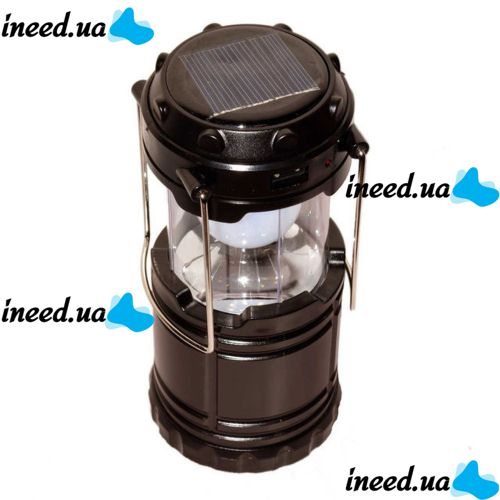 Camping Flashlight with Solar Charging for Phone USB SH-5800T 6led Camping Lamp with Solar Battery, Rechargeable Flashlight G-85
