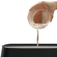 Увлажнитель воздуха ночник с эффектом пламени 150мл Flame Diffuser Humidifier DQ709 с RGB подсветкой, Аромадиффузор с имитацией огня 9133 Черный