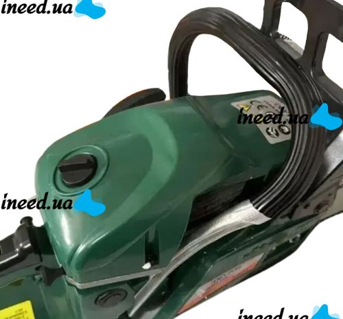 Бензиновая цепная пила Krafftec КRА-5800 7 л.с шина 45 см для обрезки деревьев и распила дров, Бензопила Adeytos 18" дюймов 58см3 Зеленая