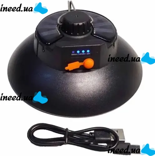 Универсальный подвесной фонарь Solar Energy Lamp AM-001 с солнечной батареей и крючком от USB, Аккумуляторная подвесная лампа для кемпинга Ma-100