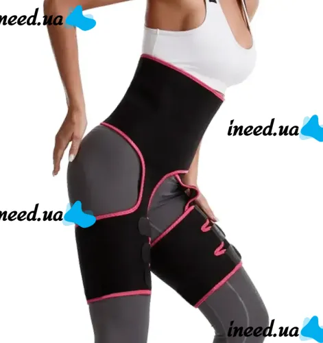 Корректирующий пояс фиксатор Adjustable One Piece Waist Band JN-79 для похудения и коррекции талии, Жиросжигающий корсет для занятия спортом Черный