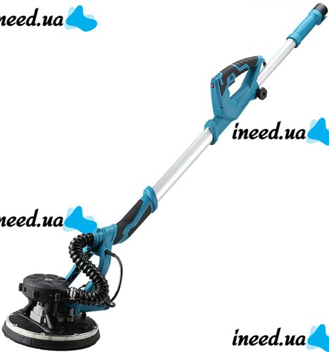 Шлифовальная машина с удлинителем Makita DSL800ZU 215мм с пылесборником для стен и потолков, Шлифмашина жираф с пылесосом и подсветкой от сети