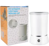 Автоматическая лапомойка Pet Foot Wash 827-6 с силиконовыми щетинками для мытья лап собак и кошек Аккумуляторная мойка стакан очиститель для животных