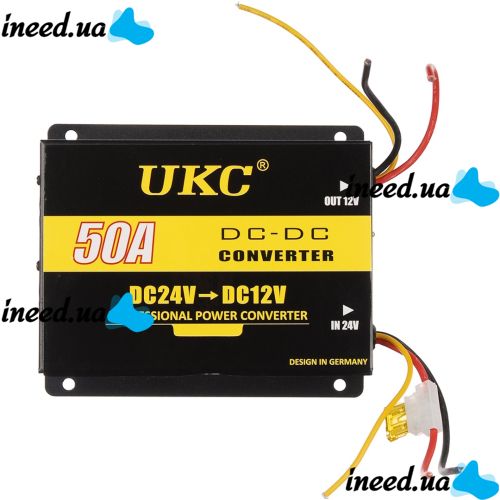 Преобразователь авто инвертор DC/DC 24v-12v 50A GS-D50A автомобильный импульсный понижающий автоинвертор напряжения тока с защитой от перегрева