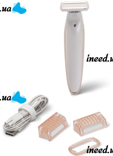 Электробритва триммер New Flawless Body женская аккумуляторная бритва для удаления волос с тела, беспроводной эпилятор с насадками и подсветкой