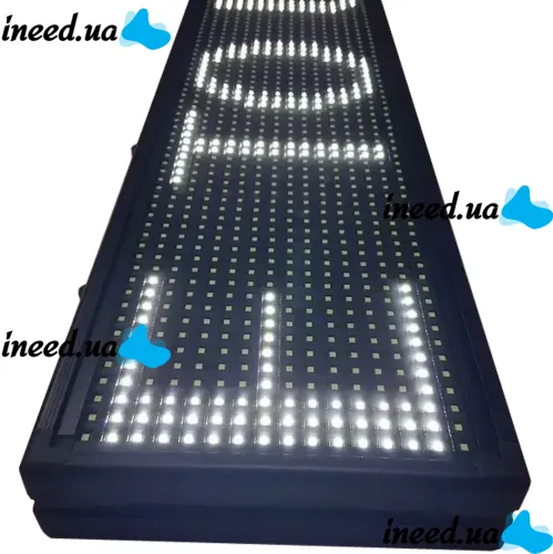 Светодиодная внутренняя бегущая строка табло Led Story White 100х20 WI-FI USB с белой подсветкой для рекламы, Рекламная вывеска с бегущей строкой