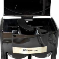 Drip coffee maker for two cups Domotec MS-0706 with 2 ceramic cups, home electric coffee machine for tea and coffee 0.3 L 500W White