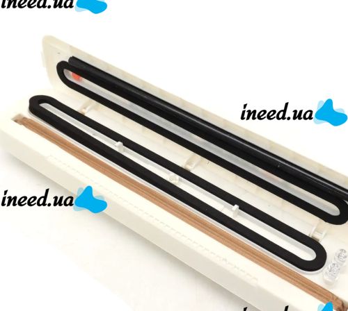 Вакуумный упаковщик пакетов New Vacuum Sealer автоматический вакууматор, бытовой аппарат вакуумайзер для упаковки и хранения еды, продуктов Белый