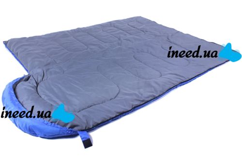 Спальный мешок Tramp TR-2175 до -20 градусов 210Х75 см водоотталкивающий утепленный туристический зимний спальник на молнии с капюшоном Синий