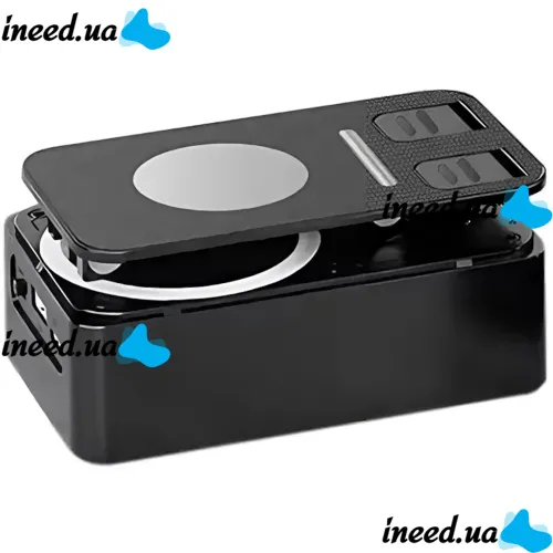 Держатель подставка для телефона с колонкой Microphone speaker set AND K18-2 Беспроводная Bluetooth колонка с держателем и 2 микрофонами для караоке