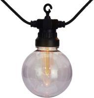 Outdoor Garland in the form of a Light Bulb Xmas 10 Lamps WW Warm White LED Moisture-proof LED Garland for Home and Street with 10m Connector