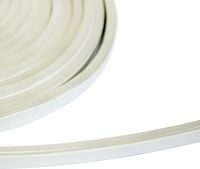 Светодиодная силиконовая лента Led Neon 0719 Белая 5 м неоновая гибкая подсветка в силиконе с блоком питания от сети 3000К IP65 12V-220V White