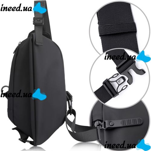 Мужская сумка через плечо Baellery Cross Body Bag JXA1808 нагрудная водонепроницаемая повседневная бананка на грудь из искусственной кожи 13Х17 см