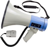 Ручной громкоговоритель ER-66U 25W с дальностью 500м аккумуляторный мегафон рупор с выносным микрофоном, записью голоса и встроенной сиреной ER66U