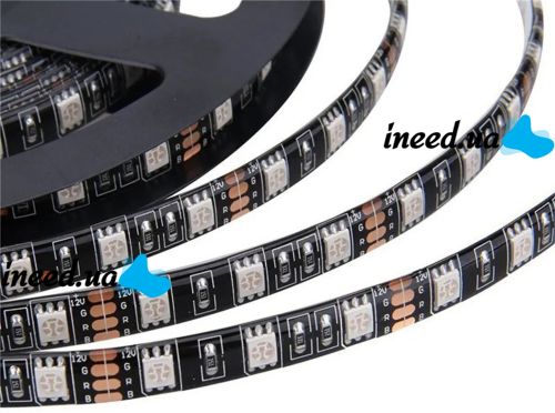Светодиодная USB лента 5 м с пультом Rope-Lights SMD5050 IP65 разноцветная неоновая гибкая c RGB контролером в силиконе Черная SMD-5050 5м