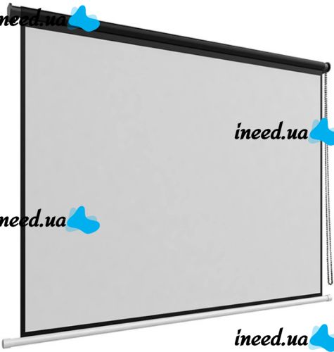 Настенный экран для проектора 4:3 72 дюйма проекционный рулонный подвесной HD-экран для презентаций с ручным управлением и рольставнями 145Х110 см