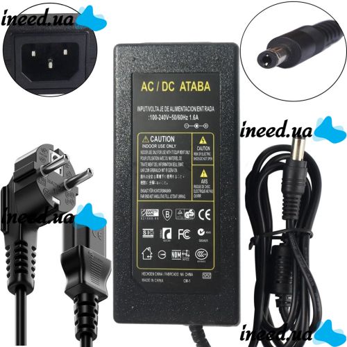Адаптер питания AC-DC Ataba 24V 3A 74W 5,5 мм / 2,5 мм универсальный сетевой блок питания  для электронной техники штекер 5.5*2.5 мм 24 В 3 А