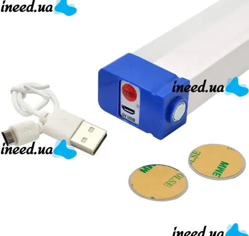 Аккумуляторная подвесная LED лампа Bailong BK-700 80W с магнитами и крючком 72 см, Аварийный USB фонарь светильник от аккумулятора T700 для кемпинга