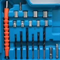 Makita DF330DWE rechargeable screwdriver 12V 2AH Li-Ion + spare battery in a case and a set of tools