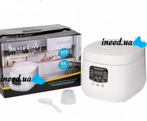 Электрическая мультиварка скороварка Silver Love SC-103 на 5л с сенсорным дисплеем 900w, Мультиповар Electric cooker LY-504 с таймером и подогревом