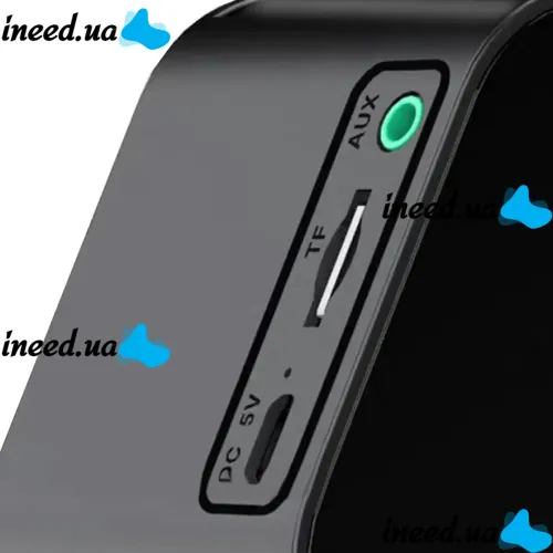 Зеркальные часы с колонкой Fleco BT Q5 Bluetooth с LED подсветкой и подставкой для телефона, блютуз колонка с часами LS-Q5 с термометром