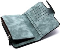 Женский замшевый кошелек Baellerry Forever N2345 Blue Jeans женское мини портмоне на 10 отделений для купюр и мелочи 19х10.5 см Голубое