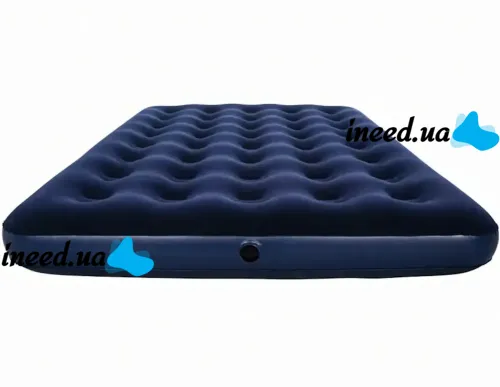 Надувной одноместный матрас Avenli Flocked Air Bed Single 191х99х22см до 150 кг с велюровым покрытием, Надувная кровать на 1 место с насосом Синий