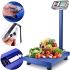 Reinforced Domotec 150 kg 30x40 FOLD trade scales with an iron head, commodity, market scales up to 150 kg reinforced Spartak platform, Matrix MX-421