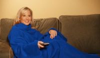 Плед с рукавами Snuggie Blanket синий и малиновый