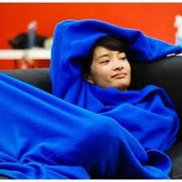 Плед с рукавами Snuggie Blanket синий и малиновый