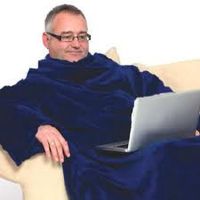 Плед с рукавами Snuggie Blanket синий и малиновый