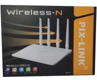 High-speed Mini Router Wi-Fi Router Pix-link LV-WR21Q 300 Mbit 2.4GHz, Wireless Wi-Fi Router up to 300Mb/s 4 Antennas 4 Ports White