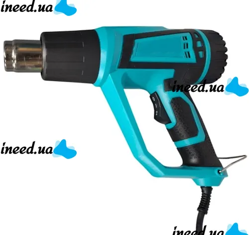 Промышленный сетевой фен Мakita HG5030K 1600W с 4 насадками 2 режима для пайки снятия краски и термоусадки, тепловой строительный фен от сети