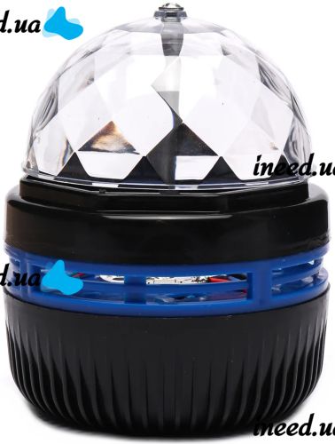 Дискошар-проектор звездного неба Led Mini Magic Ball настольный RGB проектор, круглый светодиодный LED светильник, 3D ночник дискошар USB Черный