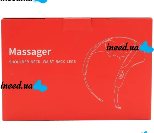 Electric Shock Massager Electric Neck Massager XL-653 Heated for Back, Shoulders and Neck, Rechargeable Roller Massager MAG-724 Grey