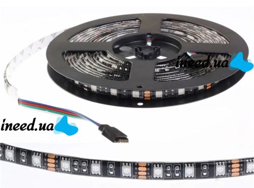 Светодиодная USB лента 5 м с пультом Rope-Lights SMD5050 IP65 разноцветная неоновая гибкая c RGB контролером в силиконе Черная SMD-5050 5м