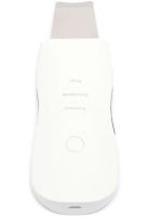 Ultrasonic Facial Cleansing and Lifting Scrubber Leather shovel CPJ-618 rechargeable for Cavitation Skin Peeling with nozzles NJ-559 White