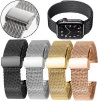 Ремешок для смарт часов Apple Watch 42, 44, 45, 49 мм плетение миланская петля, металический сетчатый браслет на эпл вотч