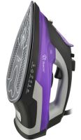 Domotec MS-2258 Steam Hand Iron with Ceramic Sole, Steam Regulator and Self-cleaning Function for Ironing Clothes 3000W Purple