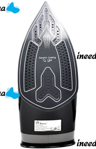 Domotec MS-2258 Steam Hand Iron with Ceramic Sole, Steam Regulator and Self-cleaning Function for Ironing Clothes 3000W Purple