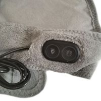 Массажер грелка для шеи с подогревом Calm Heat Massaging Neck вибромассажный согревающий шейный шарф бандаж для массажа, массажер-грелка от USB Серый