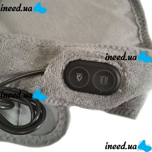 Массажер грелка для шеи с подогревом Calm Heat Massaging Neck вибромассажный согревающий шейный шарф бандаж для массажа, массажер-грелка от USB Серый