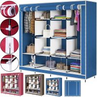 Складной тканевый шкаф  для одежды Storage Wardrobe 88170 на 4 секции, 170х45х175, Каркасный органайзер гардероб для обуви и вещей на 12 полок
