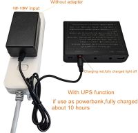 Источник бесперебойного питания ИБП UPS DU-5912 для роутера и модема 5V 9V 12V бесперебойник Power Bank для камеры на 6 съемных аккумуляторов 18650