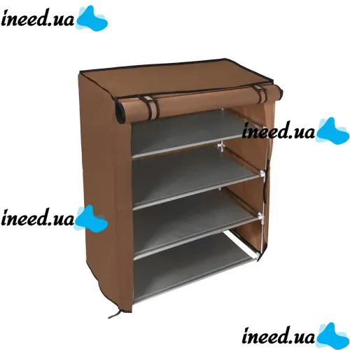 Folding Fabric Shelf Shoe Storage Cabinet Shoe Cabinet A-5 90x56x27 cm 4 Shelves, Dust-proof Shelf Organizer Frame 5556 HCX 7688