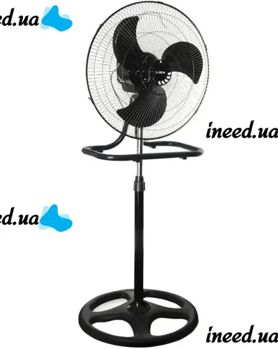 Domotec MS-1622 2 in 1 Floor Table Fan with Iron Blades 44 cm stand fan Timer 17" 60W Domotec Transformer with Height Adjustment